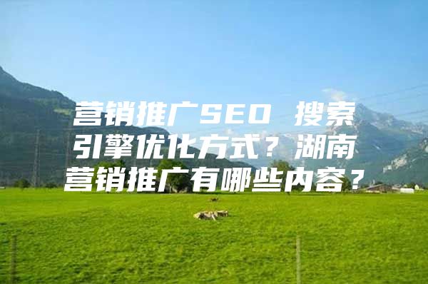 營銷推廣SEO 搜索引擎優化方式？湖南營銷推廣有哪些內容？